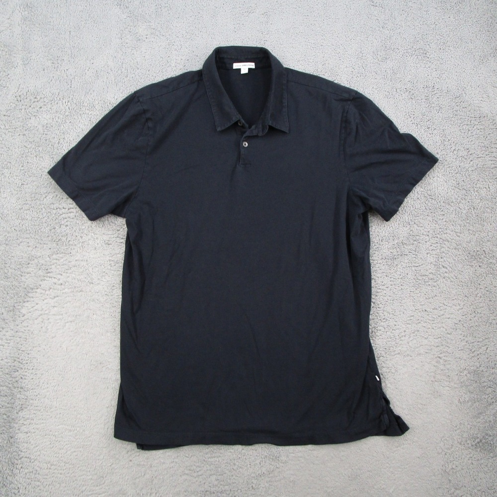 James Perse Mens Polo Shirt Size 4 XL Navy Blue Supima Cotton MSX3337 USA Made